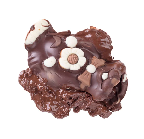 녹 인된 초콜릿 부활절 토끼 — 스톡 사진
