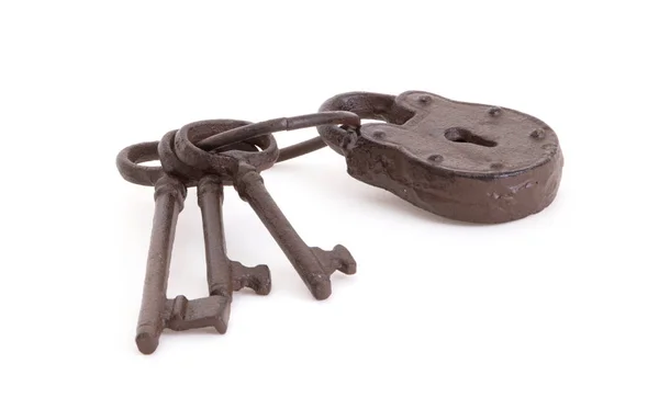 Antika anahtar taşı üstünde yüzük — Stok fotoğraf