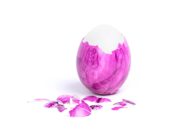 Målade ägg, skalade påskägg — Stockfoto