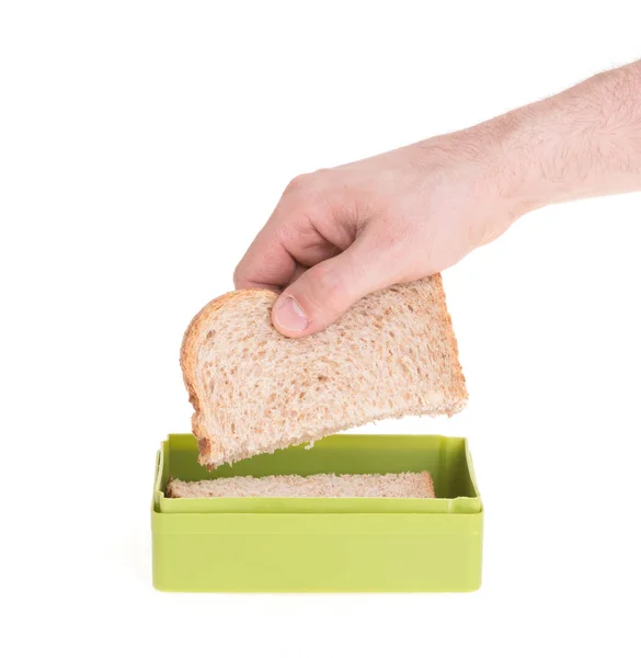 Einfache alte Lunchbox isoliert — Stockfoto