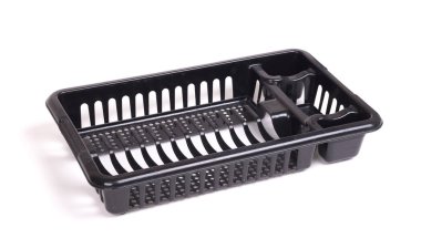 Kirli siyah çanak raf