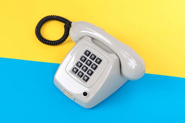 Telefone cinzento vintage — Fotografia de Stock