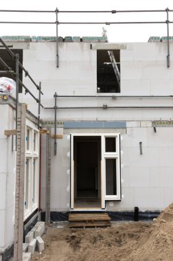 Şantiye ev yapım aşamasında