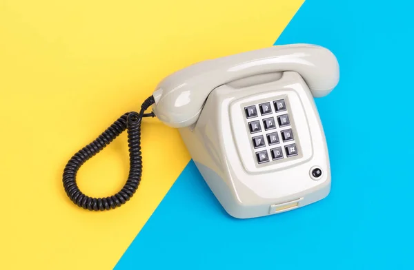 Vintage grey telephone — Stock Photo, Image