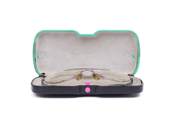 Case with vintage glasses — Stock Photo, Image