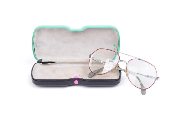 Case with vintage glasses — Stock Photo, Image