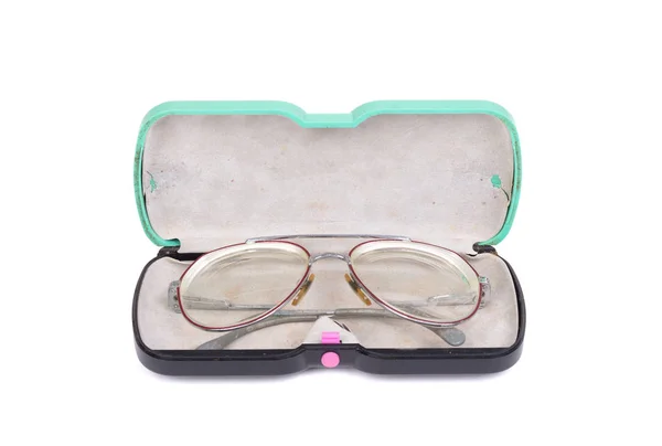 Case with vintage glasses — Stock Photo, Image