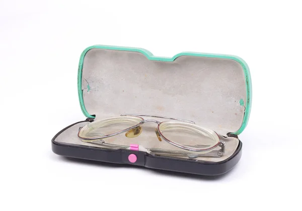 Case with vintage glasses — Stock Photo, Image