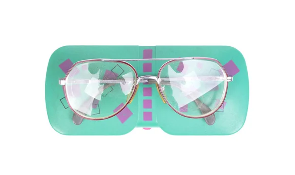 Case with vintage glasses — Stock Photo, Image