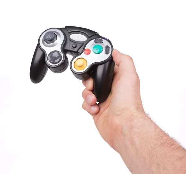 Controlador de vídeo game em fundo branco — Fotografia de Stock