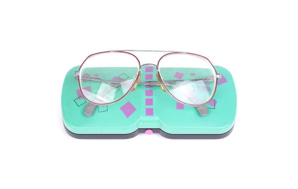 Case dengan kacamata vintage — Stok Foto