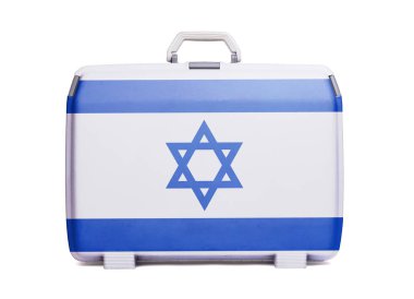 kullanılan plastik çanta ile lekeleri ve çizikler, baskılı bayrak ile İsrail