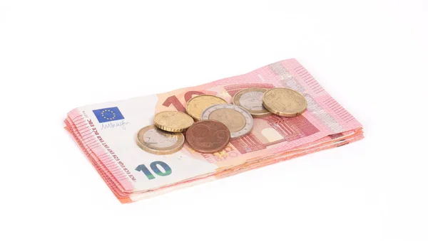 Stapel eurobankbiljetten — Stockfoto