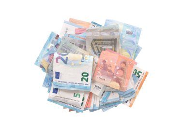 Avro banknotları yığını