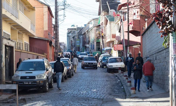 Antananarivo, Madagascar - July 23, 2019: Small street during a — Stock Photo, Image