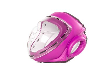 Pembe boks kaskı, modern başlık.