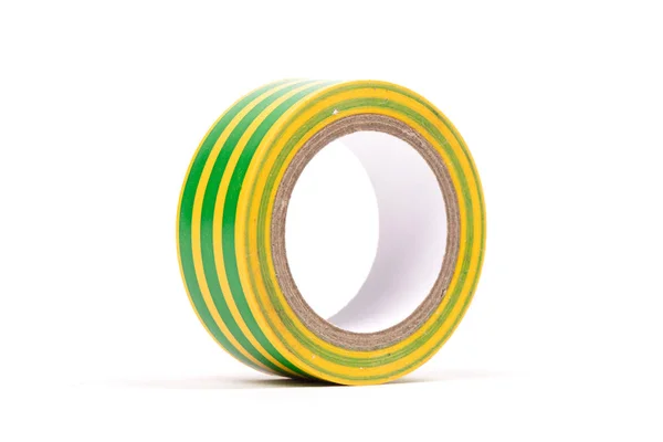 Roll of yellow insulation tape isolated — Stock Photo, Image