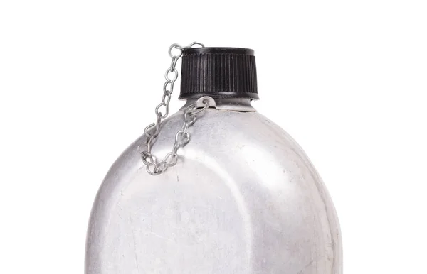 Old vintage metal bottle — Stock Photo, Image