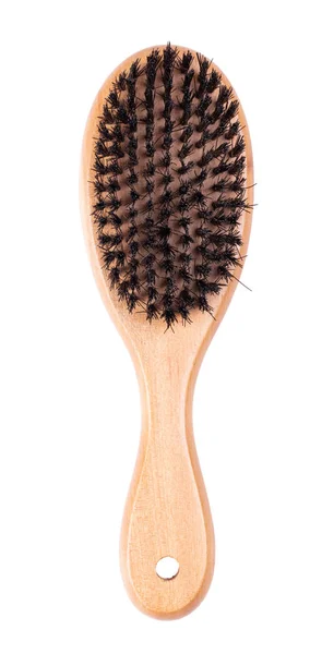 Escova velha para cabelo de cão ou gato, usada — Fotografia de Stock