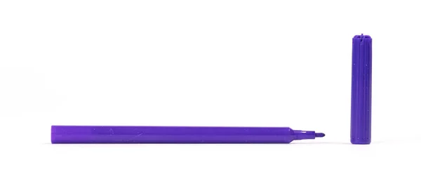 Bolígrafo púrpura con punta de fieltro aislado — Foto de Stock