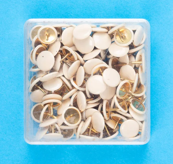 Many pushpins isolated — Stock Photo, Image