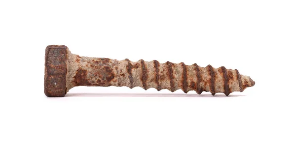Rusty screw isolated — Stock Photo, Image