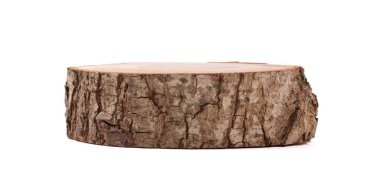 Ağaç kabuğu ve ağaç yüzükleriyle düzensiz ahşap levha