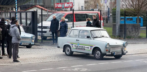 BERLIN - december 2019: Berlin trabi world museum close to Check — Stock Photo, Image