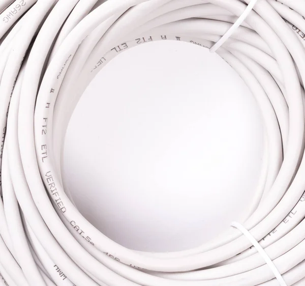 Ethernet cable rolled up — Stock Photo, Image