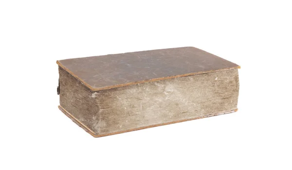 Παλιό Βιβλίο Που Απομονώνονται Λευκό Φόντο — Φωτογραφία Αρχείου