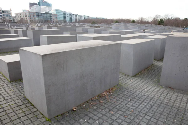 Берлин Германия Декабря 2019 Года Памятник Холокосту Вид Поле Бетонных — стоковое фото