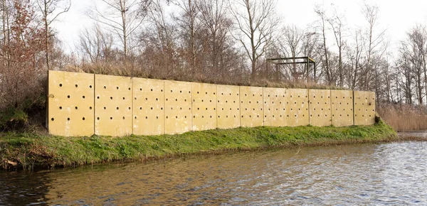 Стена Отверстиями Гнезда Ласточек Нидерландах — стоковое фото