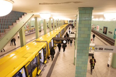 Berlin, Germany on Januari 1, 2020: U-Bahn Berlin, Berlin`s subway is Germany`s largest subway network. The subway consists of 173 stations divided into 10 lines.