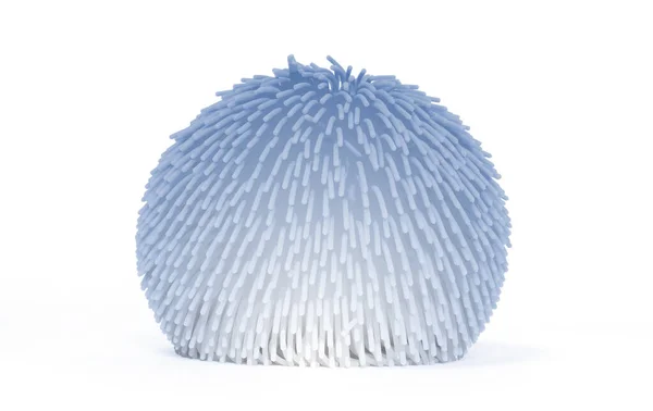 Beyaz Arkaplanda Izole Edilmiş Plastik Top Gibi Bir Virüs — Stok fotoğraf
