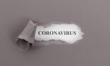 Yırtık kağıt veya belge; Coronavirus ile ilgili belge