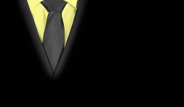 Man Black Suit Black Tie Close — Stock Photo, Image