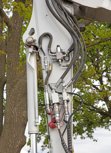 Hydrologisch Systeem Van Een Kleine Kraan Selectieve Focus — Stockfoto