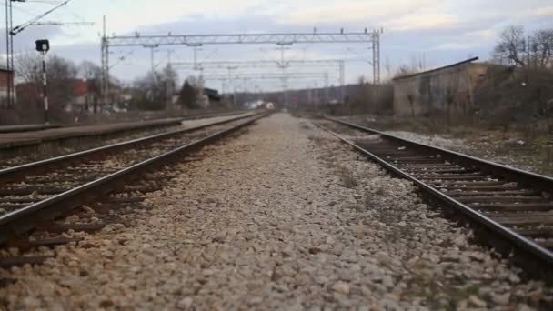 Estradas Ferro Misteriosas Abandonadas — Vídeo de Stock