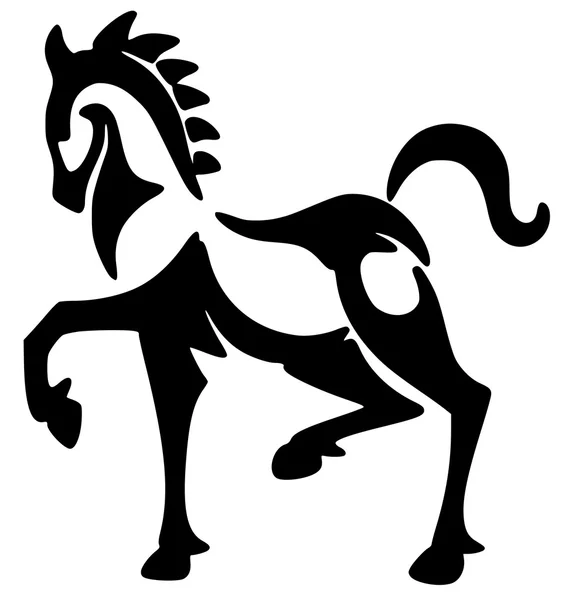 Vecteur abstrait de silhouette de cheval de prancing — Image vectorielle