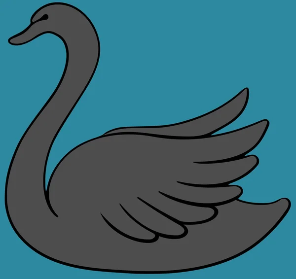 Красивая векторная иллюстрация лебедя — стоковый вектор