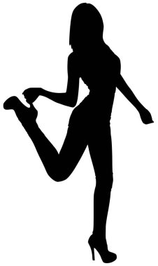 seksi model kız siluet