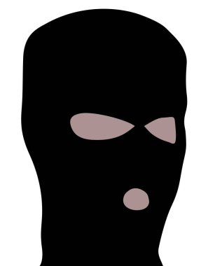 siyah suç maske vektör yansıma siluet