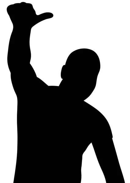 Людина Піднятою Рукою Вектором Зображення Великого Пальця — стоковий вектор