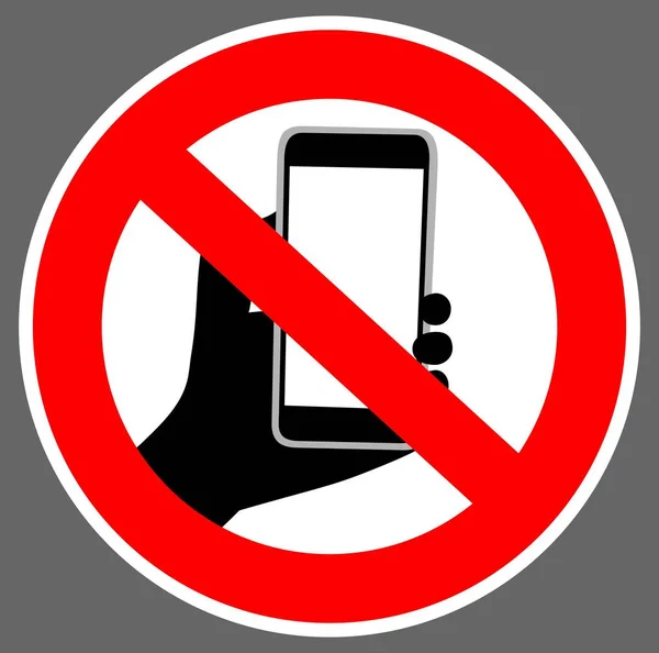 Das Mitführen Von Handyzeichen Verboten — Stockvektor
