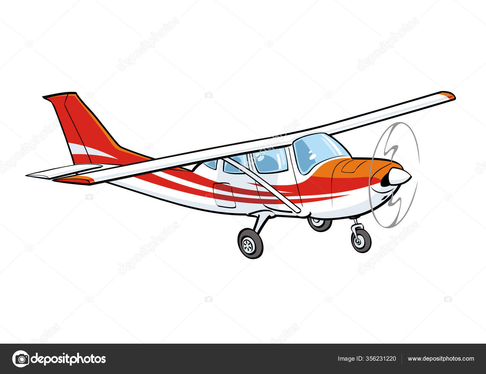 Cessna Plane Cartoon Style Illustration Stock Photo by ©gmagakis 356231220 Cessna Plane Cartoon Style Illustration Stock Photo by ©gmagakis 356231220