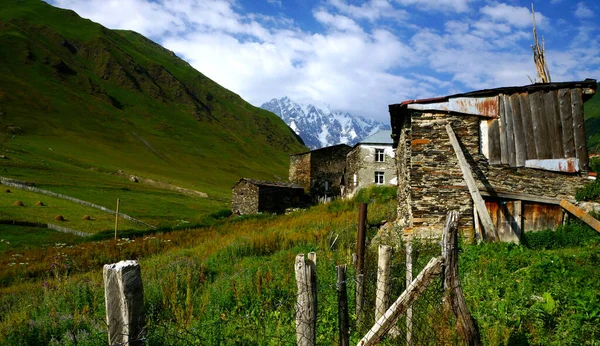 Ushguli Gürcistan Taş Evleri — Stok fotoğraf