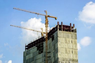 Bina inşaat çalışma vinç Kaldırma