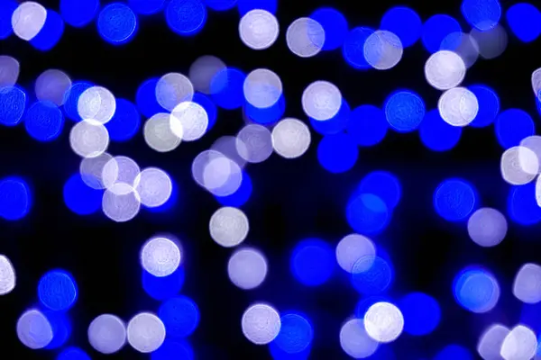 Nahaufnahme Blau Abstrakt Verschwommen Und Bokeh Von Led Party Licht — Stockfoto