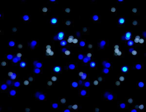 Blauwe Kleine Cirkels Abstracte Wazig Bokeh Van Led Partij Licht — Stockfoto