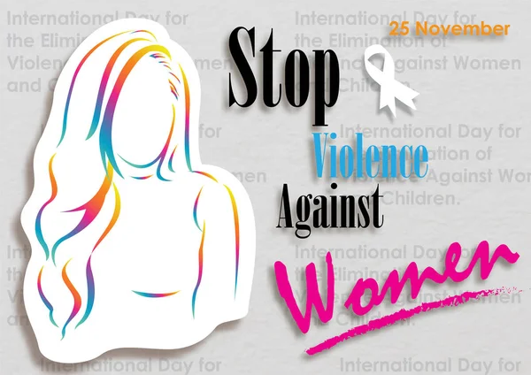 Silhouette Colorée Forme Femme Avec Jour Formulation Slogan Sur Journée — Image vectorielle